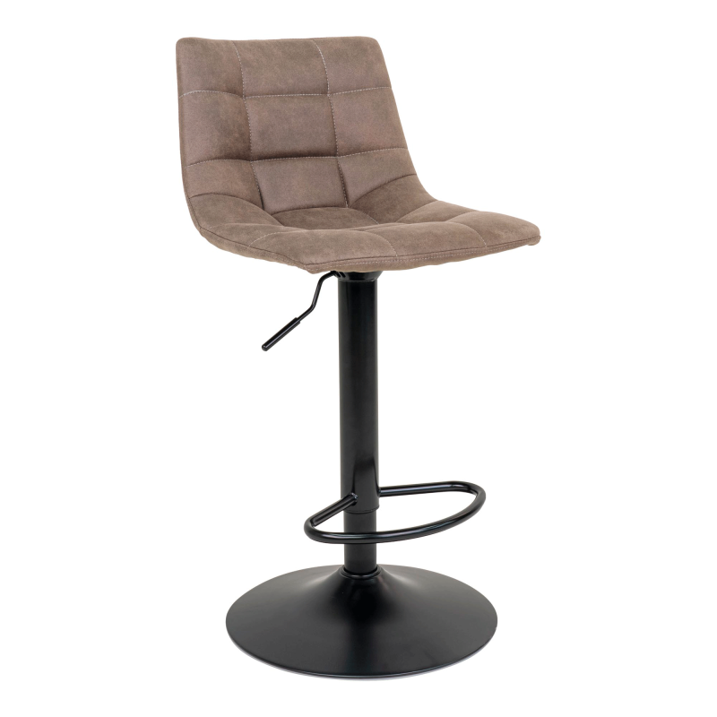 Tabouret de bar en tissu avec pieds noirs WESTERN