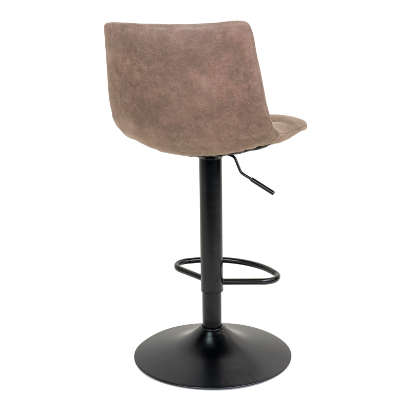 Tabouret de bar en tissu avec pieds noirs WESTERN