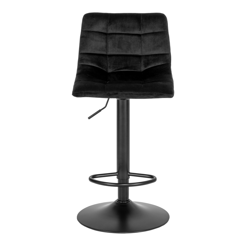 Tabouret de bar en tissu avec pieds noirs WESTERN