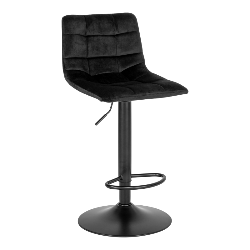 Tabouret de bar en tissu avec pieds noirs WESTERN