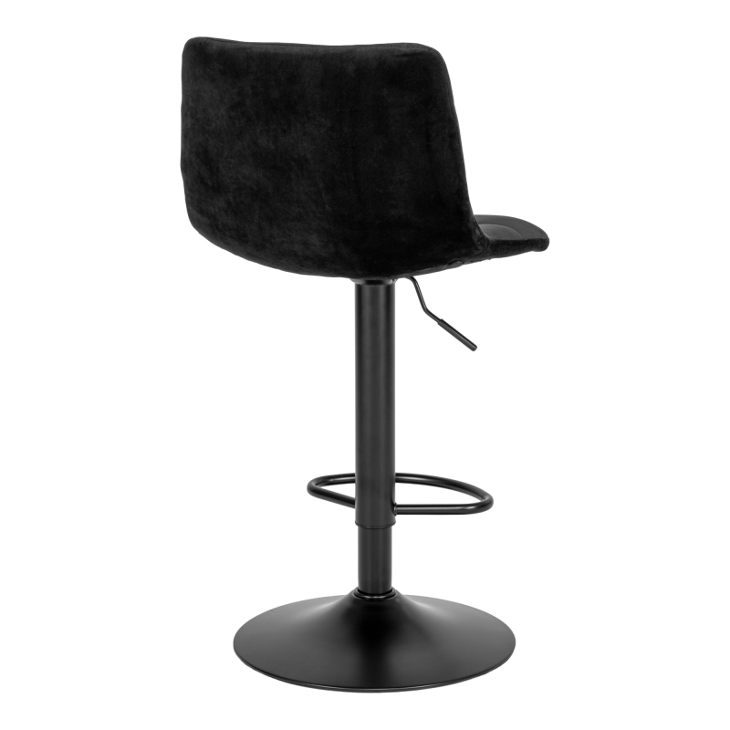 Tabouret de bar en tissu avec pieds noirs WESTERN