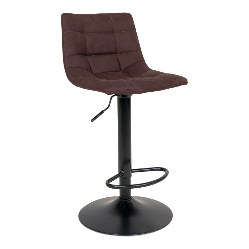 Tabouret de bar en tissu avec pieds noirs WESTERN