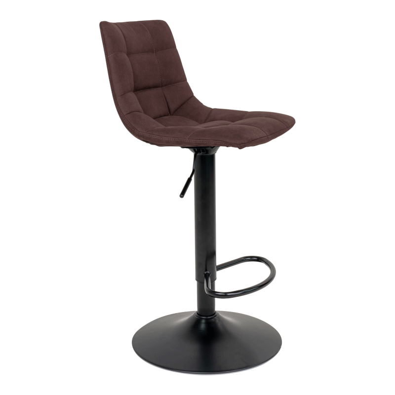 Tabouret de bar en tissu avec pieds noirs WESTERN