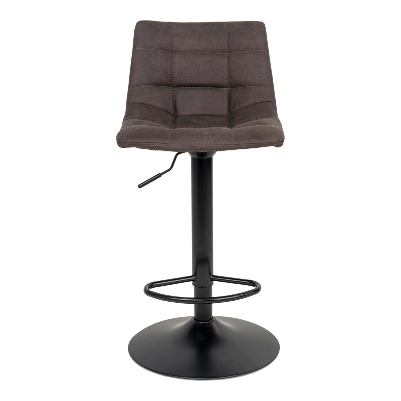 Tabouret de bar en tissu avec pieds noirs WESTERN