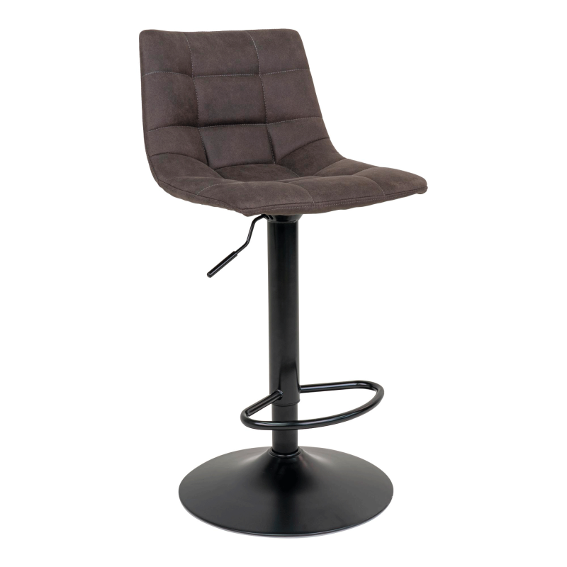 Tabouret de bar en tissu avec pieds noirs WESTERN