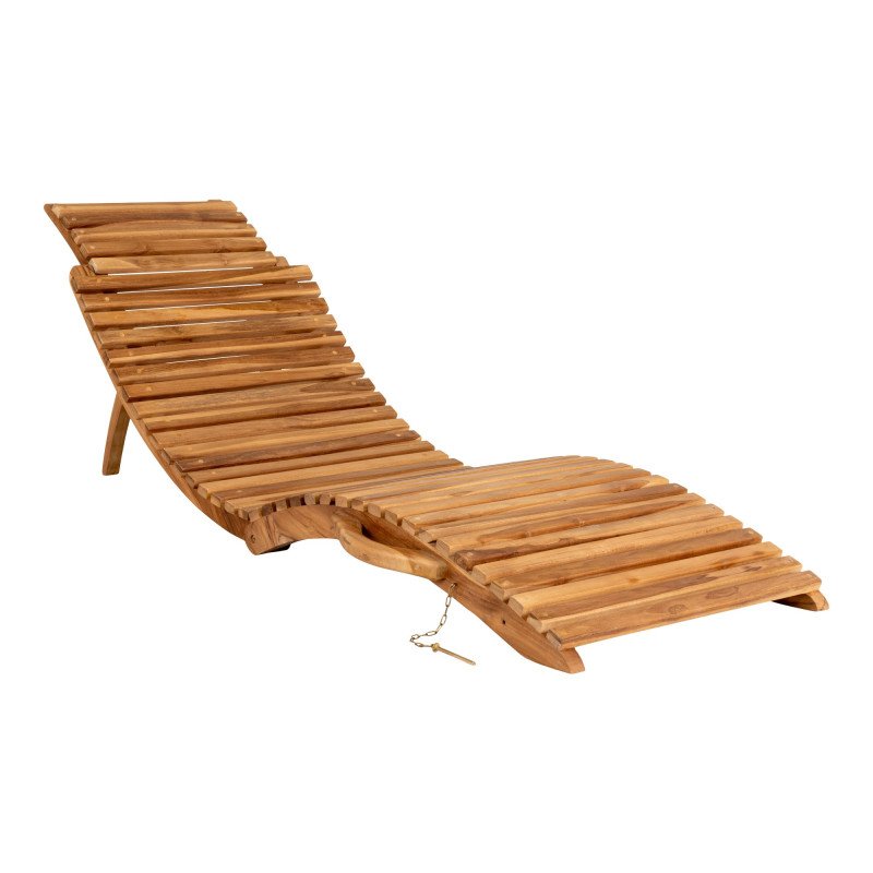 Chaise longue en teck LANZA