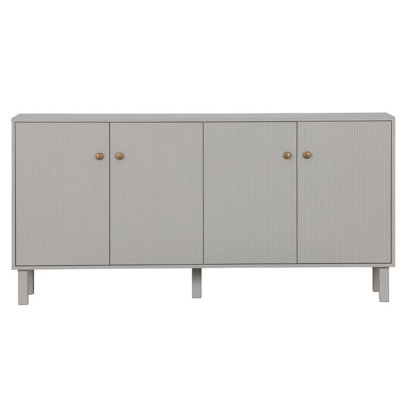 Buffet moderne en bois de pin et métal de couleur grise MADO