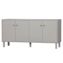 Buffet moderne en bois de pin et métal de couleur grise MADO