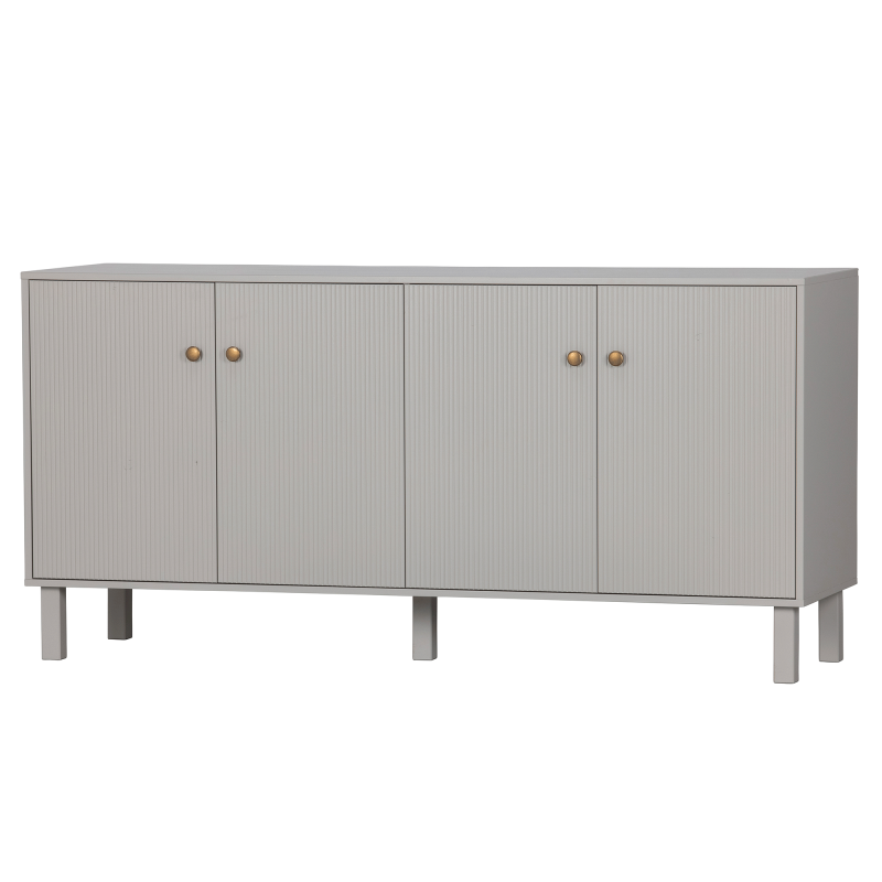 Buffet moderne en bois de pin et métal de couleur grise MADO