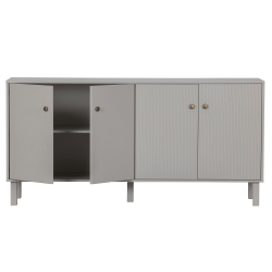 Buffet moderne en bois de pin et métal de couleur grise MADO