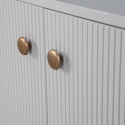 Buffet moderne en bois de pin et métal de couleur grise MADO