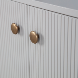 Buffet moderne en bois de pin et métal de couleur grise MADO
