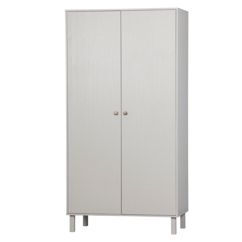 Armoire moderne en bois de pin et métal grise MADO