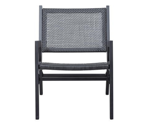 Chaise relaxant extérieur en aluminium noir INGO