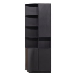 Armoire rond gauche 78cm en bois de pin noir BUCK