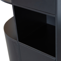 Armoire rond gauche 78cm en bois de pin noir BUCK