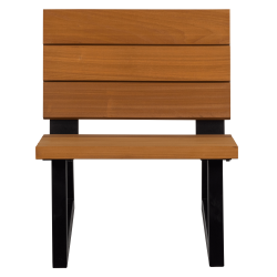 Fauteuil extérieur moderne en bois FSC et métal KOBY