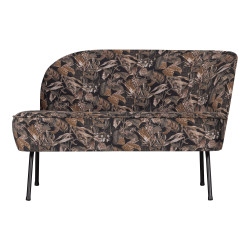 Fauteuil lounge droite en velours fleuri FALYRE