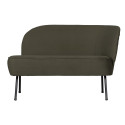 Fauteuil lounge droite en velours FALYRE