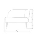Fauteuil lounge droite en velours FALYRE