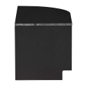 Meuble TV rond droite 78cm en bois pin massif noir BUCK