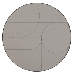 Tableau design rond en bois gris 115cm FELICIA