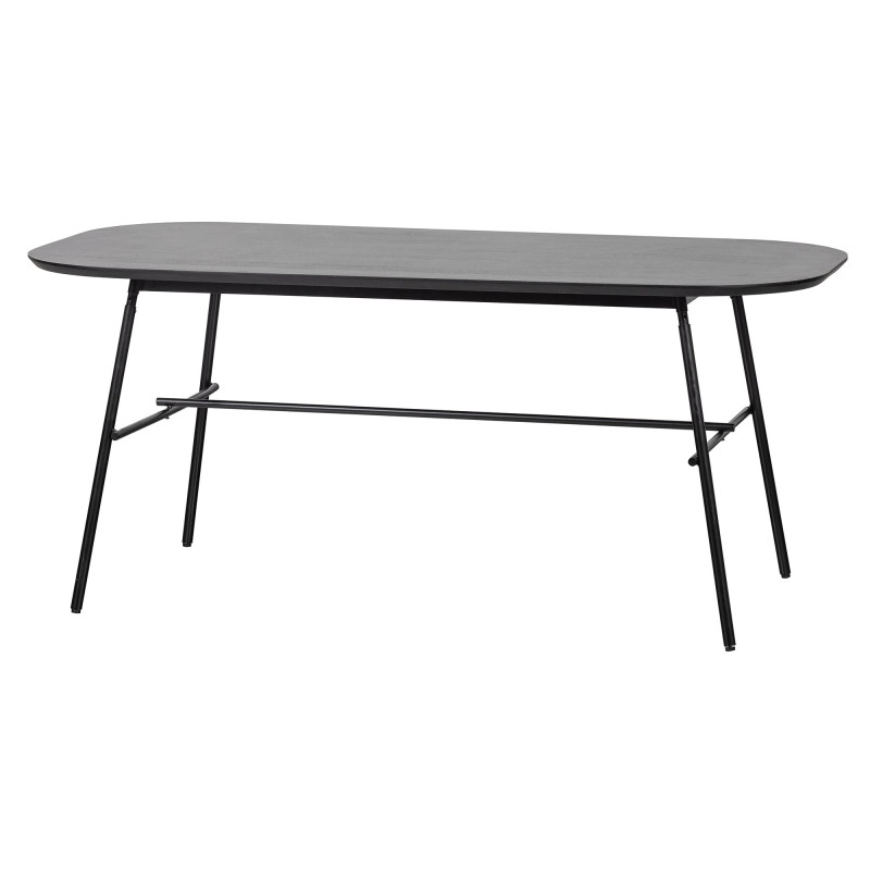 Table à manger rectangulaire en bois de manguier et métal noir LILAS