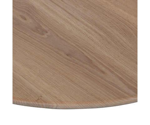 Table à manger en bois de chêne massif pieds noir 130x130cm TAURO