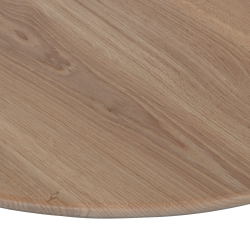 Table à manger en bois de chêne massif pieds noir 130x130cm TAURO