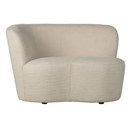 Fauteuil angle design en tissu bouclé beige HENGE