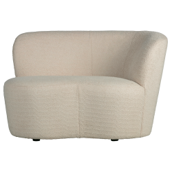 Fauteuil angle design en tissu bouclé beige HENGE