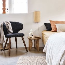 Lot de 2 chaises de salle à manger en tissu LABELLO