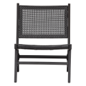 Fauteuil relax int/ext en aluminium noir HAZARD