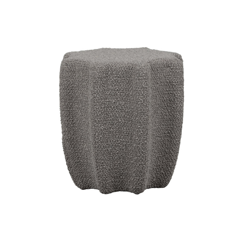 Pouf en forme d'étoile en tissu gris FLUME
