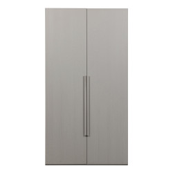 Armoire dressing 2 portes en bois FSC gris MAGBY