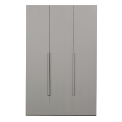 Armoire dressing 3 portes en bois FSC gris MAGBY