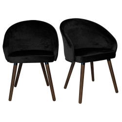 Lot de 2 fauteuils velours-VALDEZ
