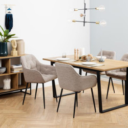 Table à manger carré en bois AMBLINE