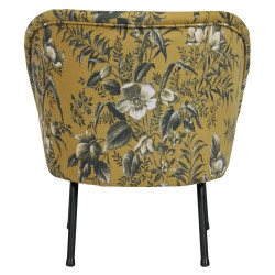 Fauteuil cocktail velours fleuri VOGUE