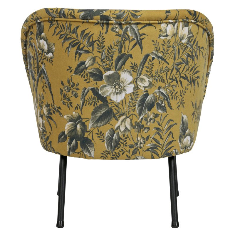 Fauteuil cocktail velours fleuri VOGUE