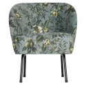 Fauteuil cocktail velours fleuri VOGUE