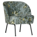 Fauteuil cocktail velours fleuri VOGUE