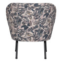 Fauteuil cocktail velours fleuri VOGUE