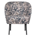 Fauteuil cocktail velours fleuri VOGUE