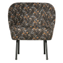 Fauteuil cocktail velours fleuri VOGUE