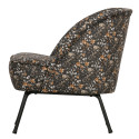 Fauteuil cocktail velours fleuri VOGUE