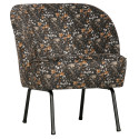 Fauteuil cocktail velours fleuri VOGUE