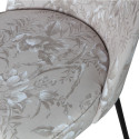 Chaise design crapaud velours fleuri VOGUE