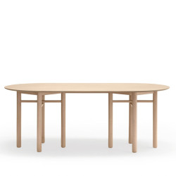 Grande table à manger ovale 200 cm en bois JUNCO