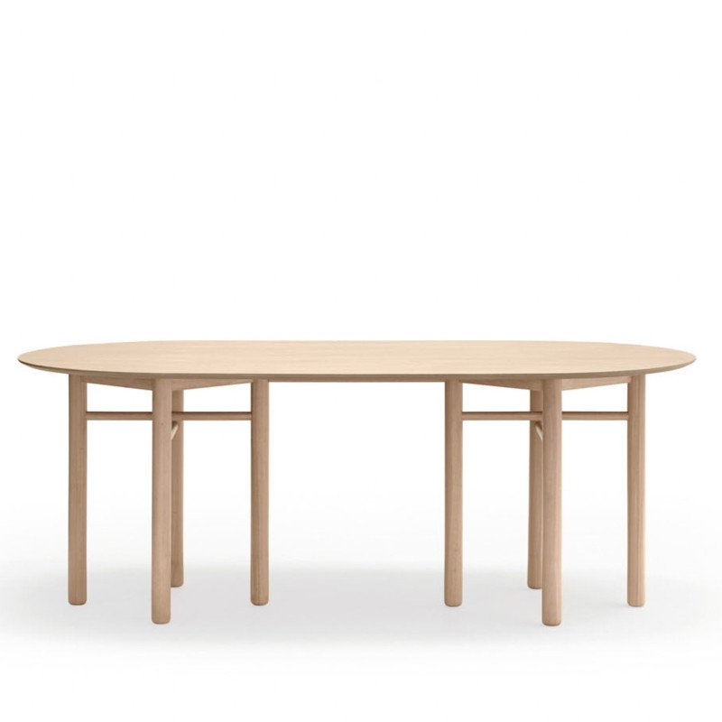 Grande table à manger ovale 200 cm en bois JUNCO